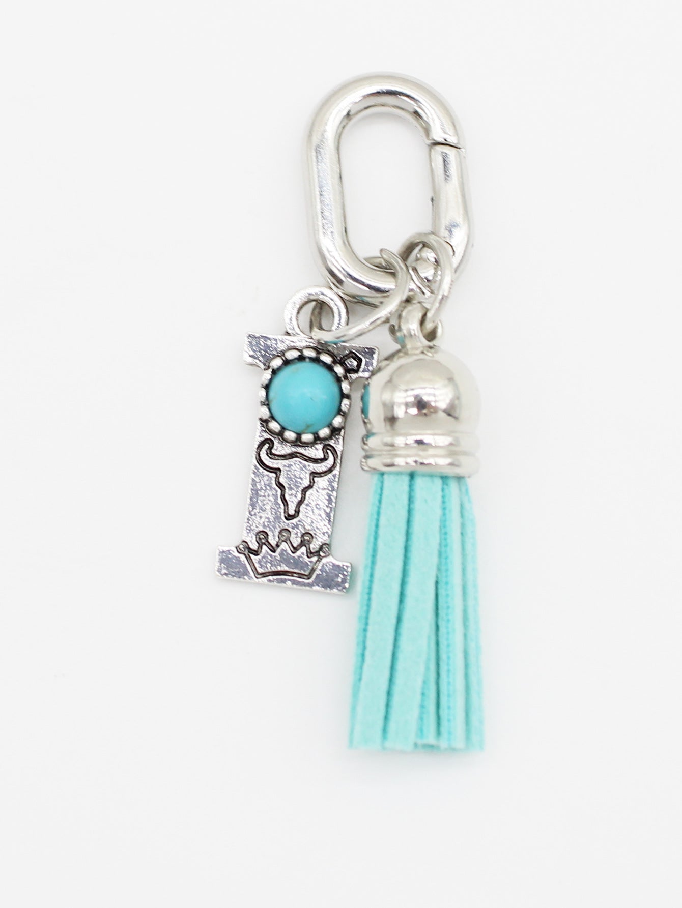 Wholesale ethnic style turquoise 26 letter tassel pendant