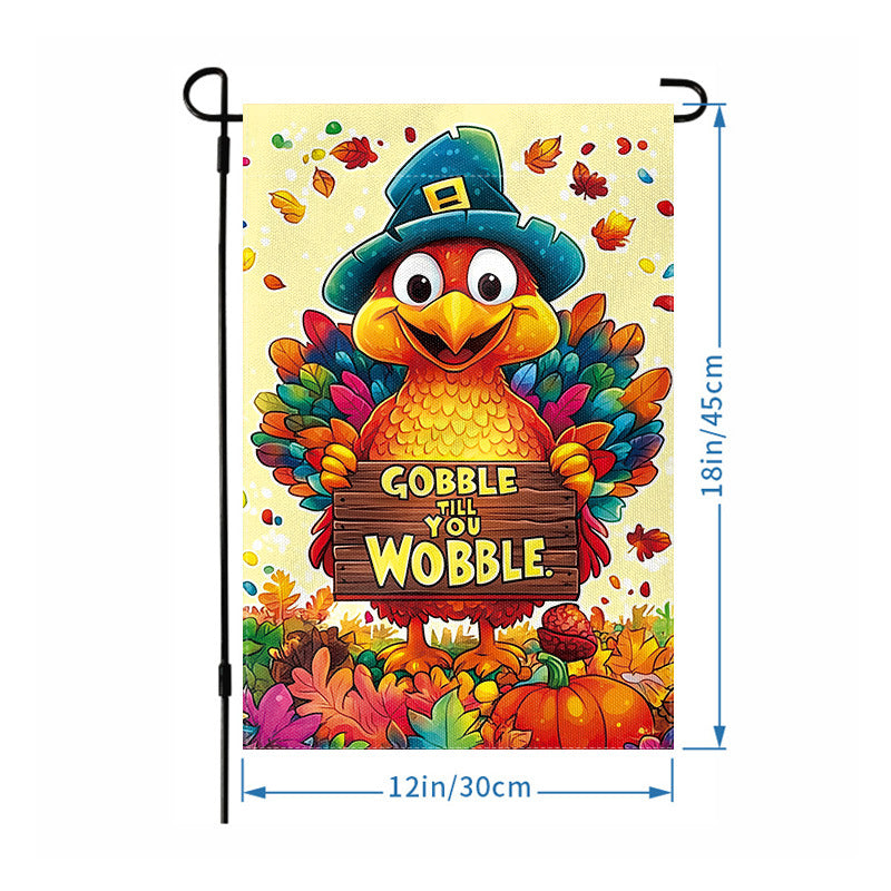Wholesale Thanksgiving Garden Flag Hanging Flag Party Atmosphere Garden Flag