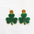 Wholesale St Patrick's Day earrings Carnival personalized all-match Green acrylic glitter Clover lucky grass earrings