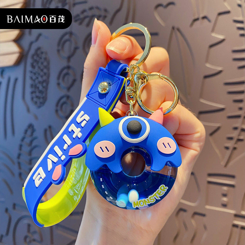 Wholesale Cartoon Into Oil Donuts Monsters Acrylic Keychains