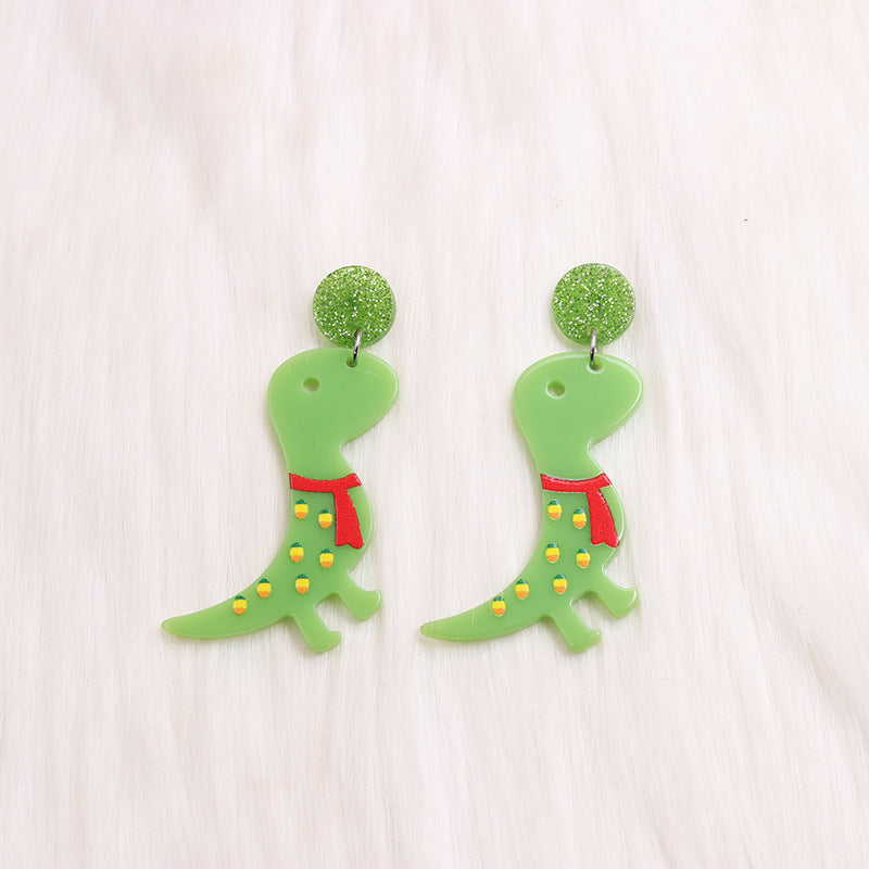 Wholesale Dinosaur Love Acrylic Earrings