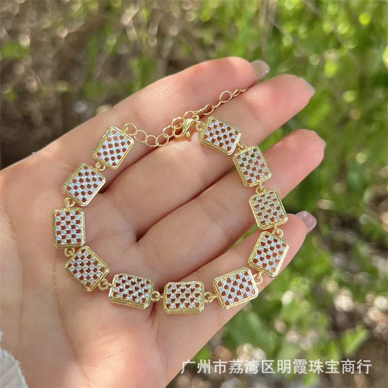 Wholesale Diamond Encrusted Zircon Bracelet