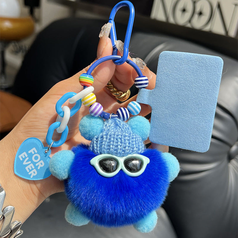 Wholesale Wholesale cute Rex rabbit fur briquettes bag pendants