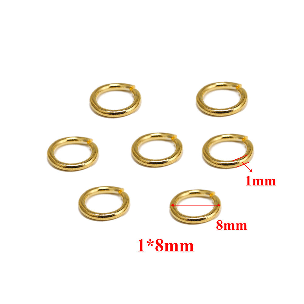 Wholesale 100PCS/PACK 18K Gold Vacuum Color Retention Stainless Steel Open Ring