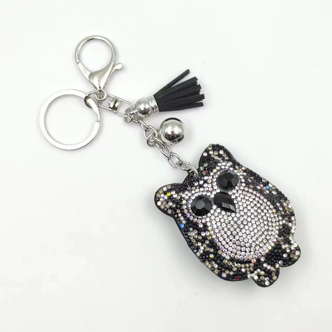 Wholesale 12pcs  cartoon owl rhinestone keychain