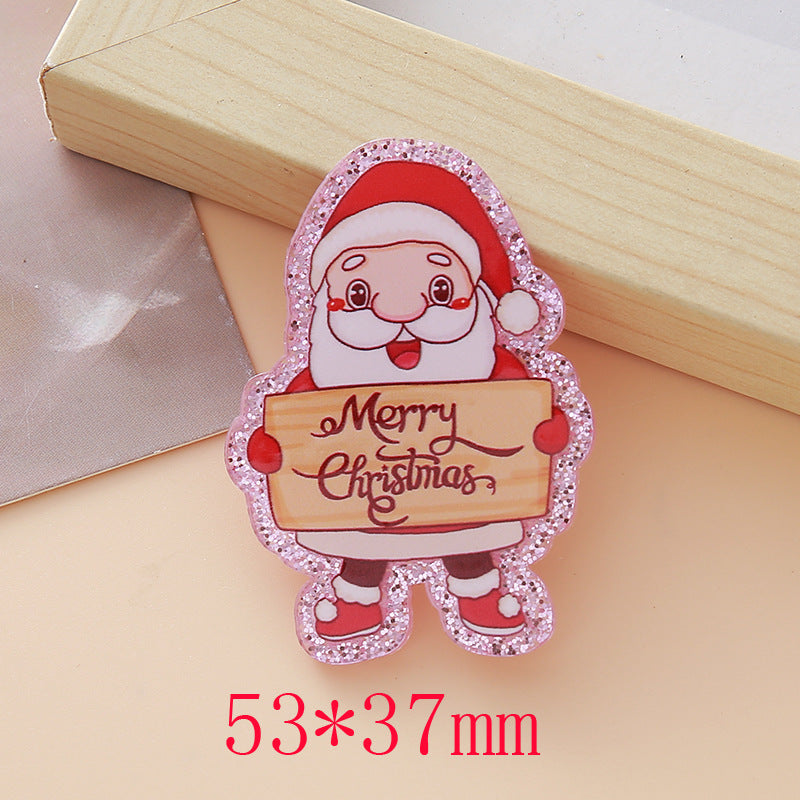 Wholesale 10pcs Glitter and Sparkle Christmas DIY Acrylic Patch