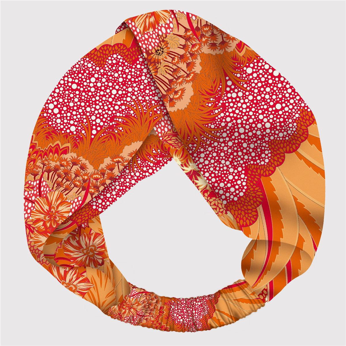 Wholesale silk twill silk adjustable elastic printing hair band