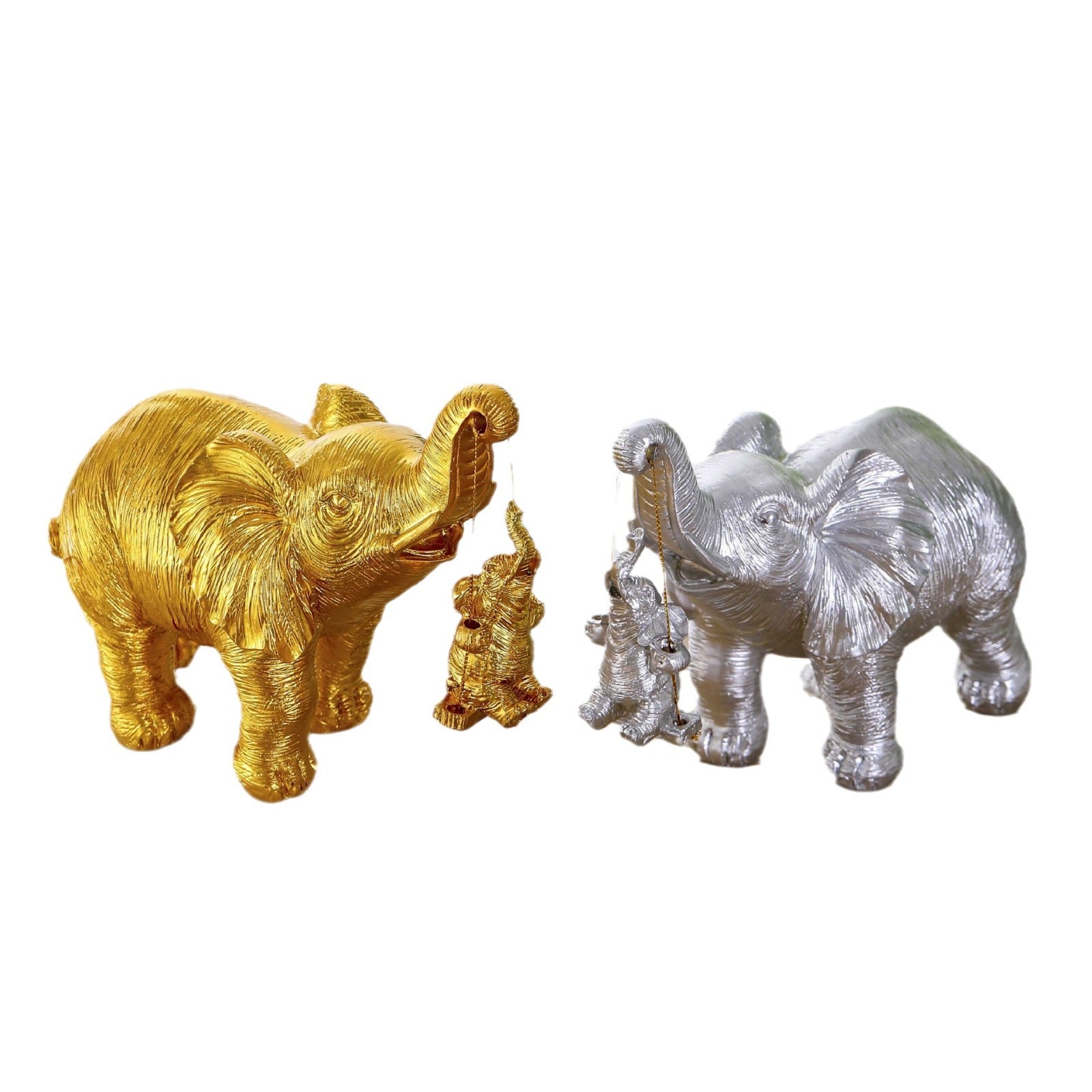 Wholesale Mother's Day Cartoon Cradle Elephant Resin Ornaments