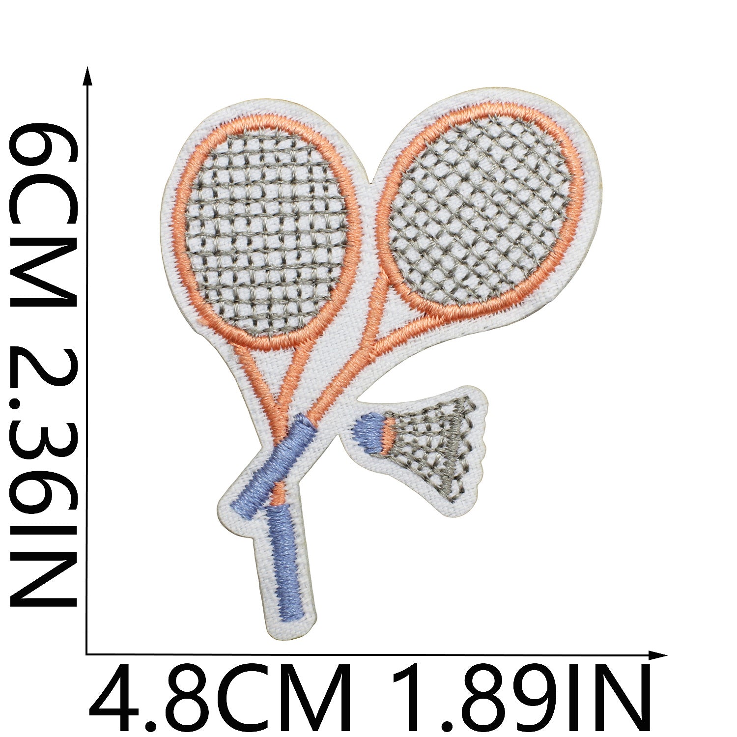 Wholesale Badminton racket embroidered patch