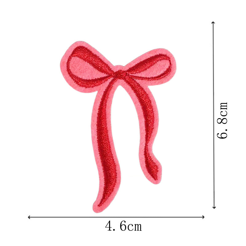 Wholesale Red diverse bow embroidery DIY Patches