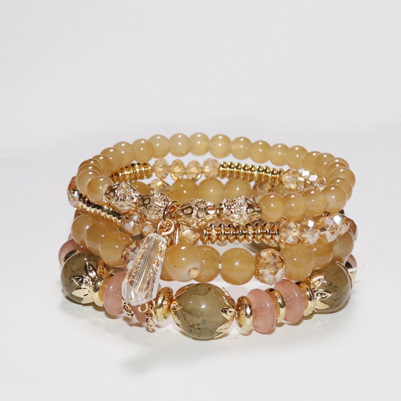 Wholesale Bohemian Multi-layered Crystal Temperament Exotic Fashion Bracelet