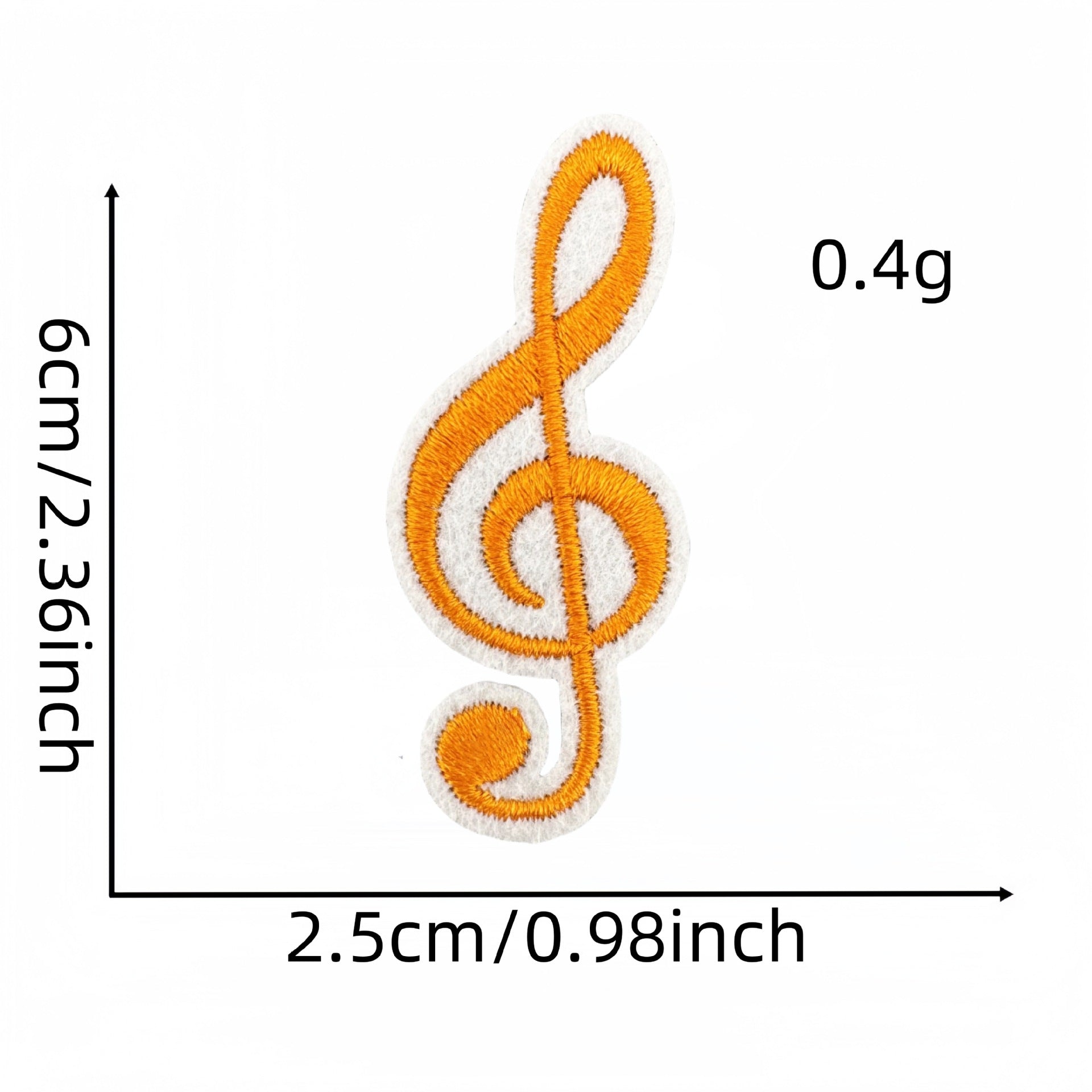 Wholesale Fashion Musical Note Iron On Cloth Patches For DIY Clothing Decoration Boutique Accessory