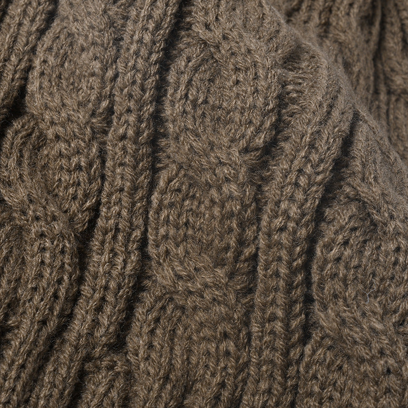 Wholesale Winter Thick Jacquard Knitted Outdoor Warm Ear Protection Knitted Hat