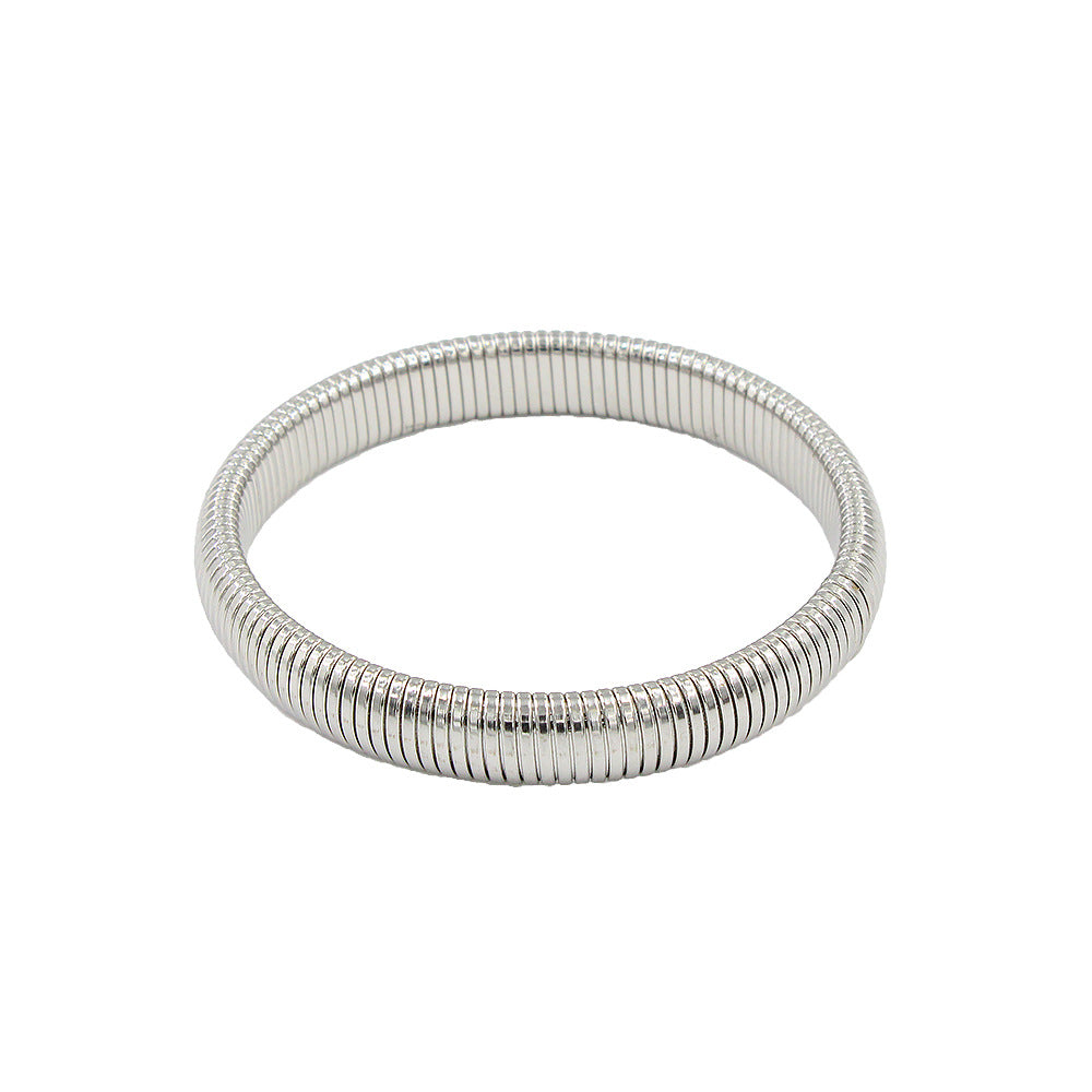 Wholesale Snake Shaped Stretchable Stainless Steel Bracelet