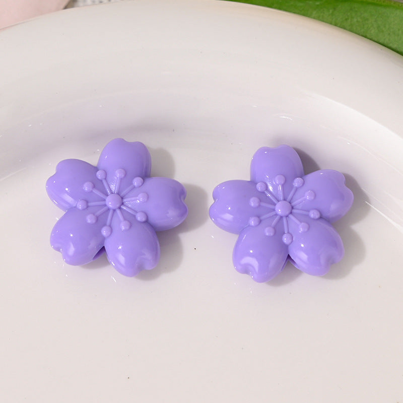 Wholesale 5pcs/pack   Candy-colored flower beads Acrylic Beads
