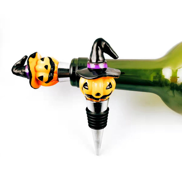 Wholesale Halloween Pumpkin Silicone Wine Stopper