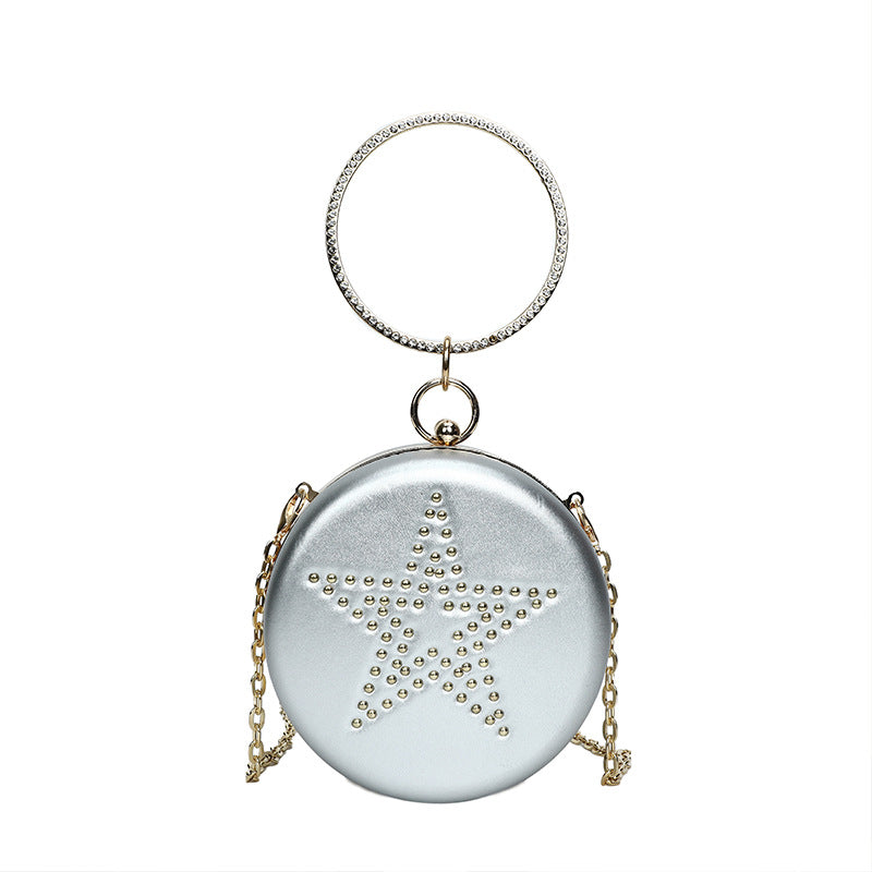 Wholesale PU Diamond Inlaid Willow Nail Small Round Bags