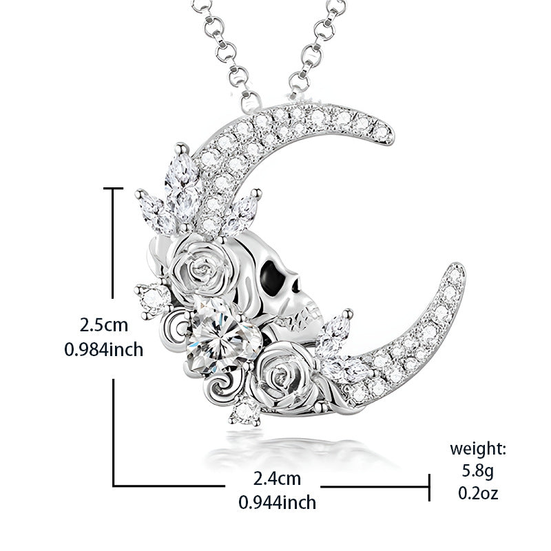 Wholesale Crescent Skull Necklaces