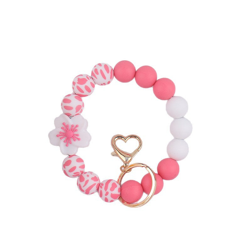Wholesale Silicone Begonia Daisy Keychain Flower Bracelet
