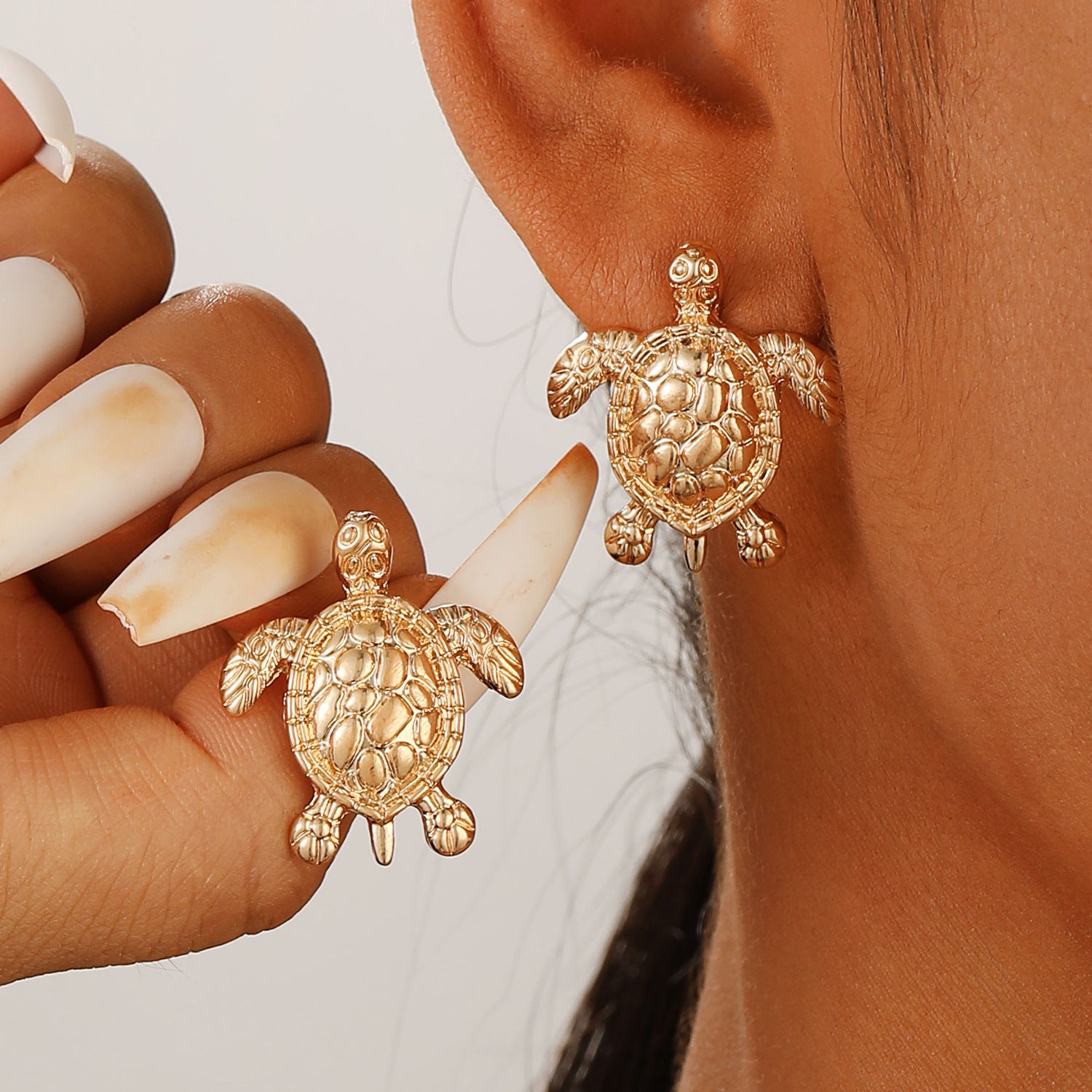 Wholesale Ocean Theme Starfish Turtle Stud Earrings For Women Trendy Alloy Jewelry Accessory Summer Beach Party Earrings Boutique Resale