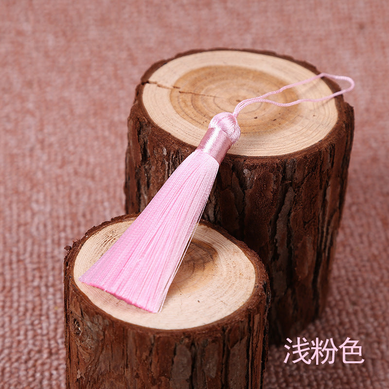 Wholesale 8CM Short Fat Vertical Ice Silk Small Tassel Hanging Ear Pendant