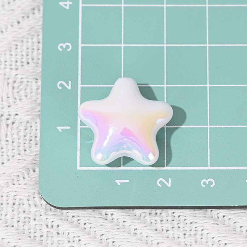 Wholesale 5pcs/pack  Uv-Plated Dopamine Pentagram Shaped Beads