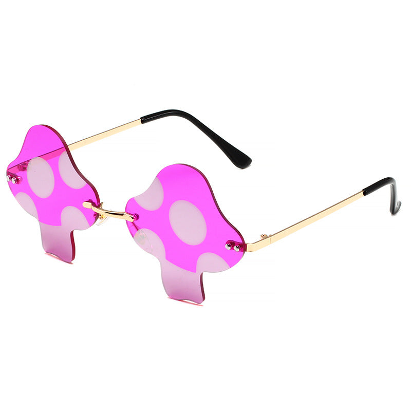Wholesale PC Color Film Mushroom Frameless Colorful Sunglasses