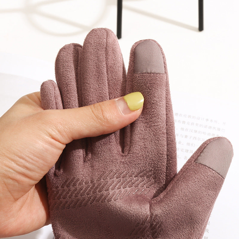 Wholesale Autumn and Winter Suede Gloves