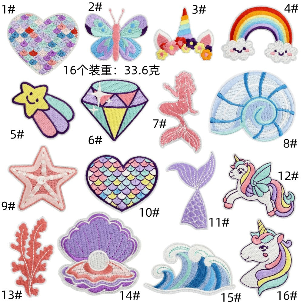 Wholesale Colorful Ocean Cartoon Embroidery DIY Patches