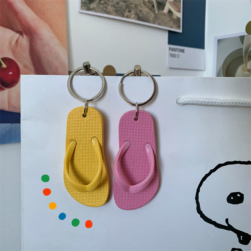 Wholesale Creative Cartoon Creative Mini Flip Flops Keychain