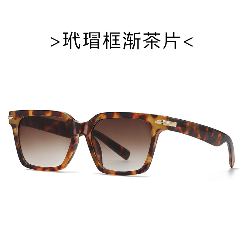 Wholesale Fashion Square Frame Leopard Print Sunglasses