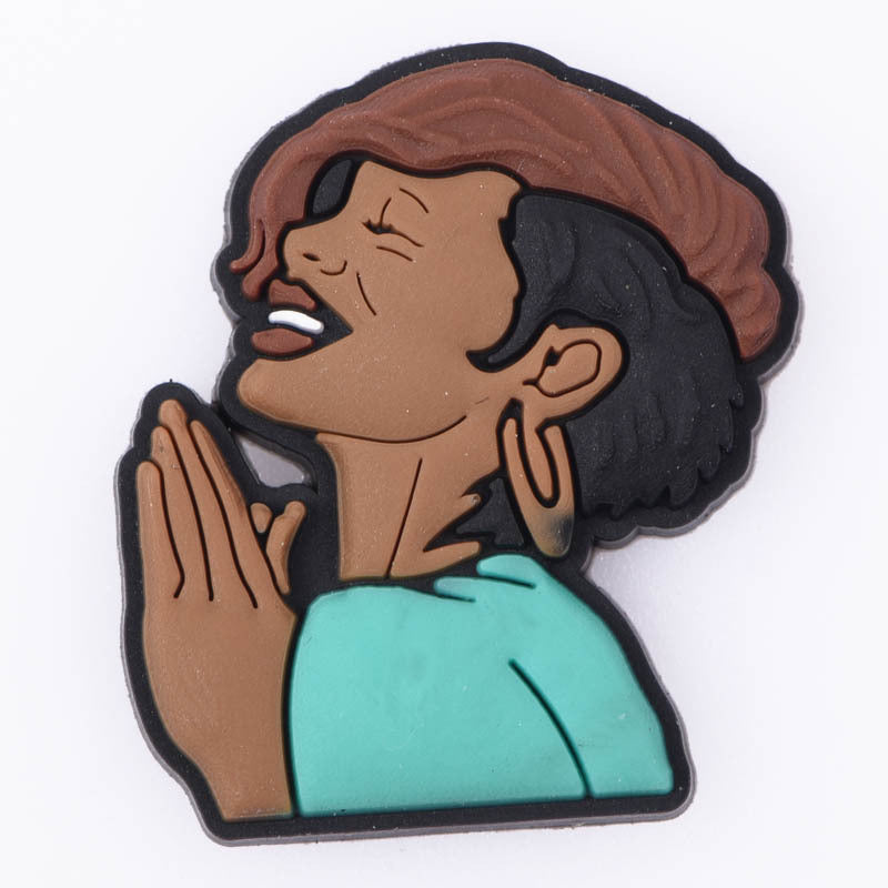 Wholesale 10PCS PVC DIY Hole Shoes Accessories Ice Hockey Series Shoes Flowers