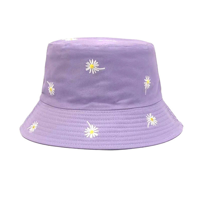 Wholesale New Daisy Embroidered Bucket Hat