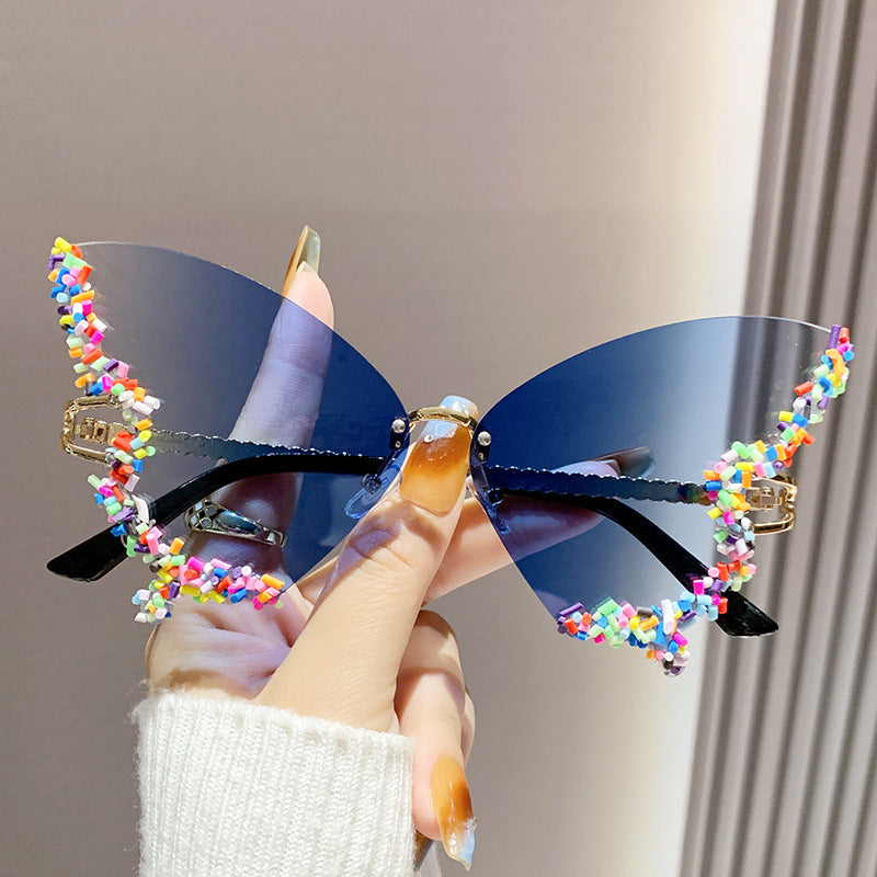 Wholesale Wedding Colorful Butterfly Party Sun Protection Glasses