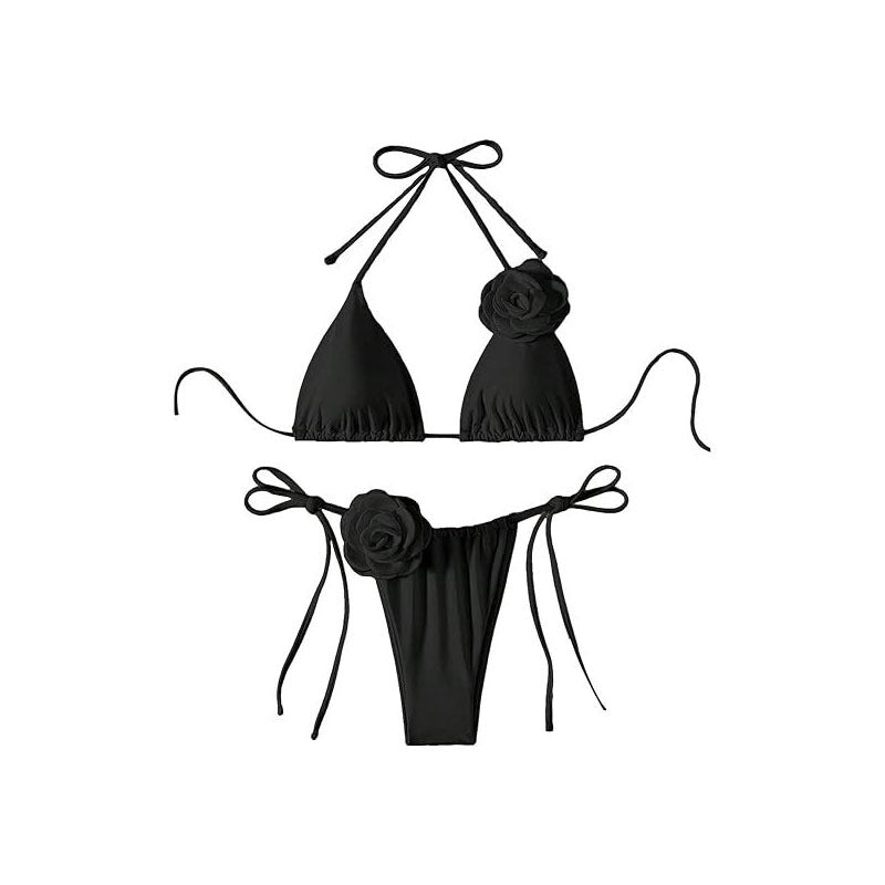 Wholesale 3D Flower Swimsuit Set