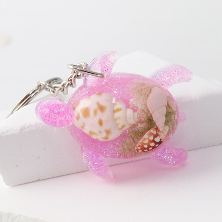 Wholesale 6pcs Ocean Turtle Creative Metal Keychain