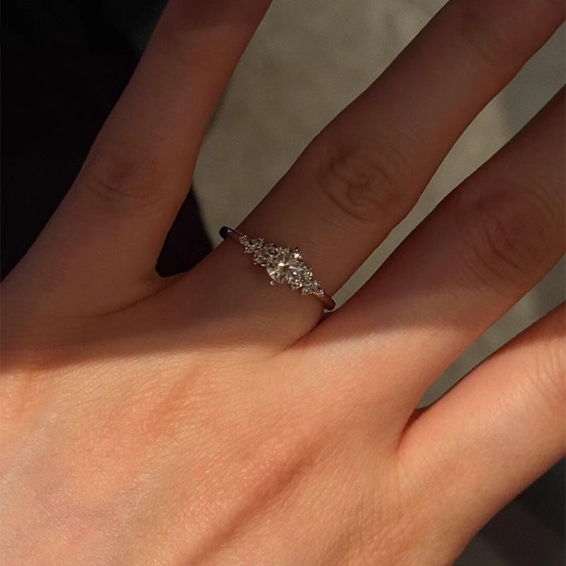 Wholesale Daughter Gold Flash Zircon Ring Light Luxury Ring