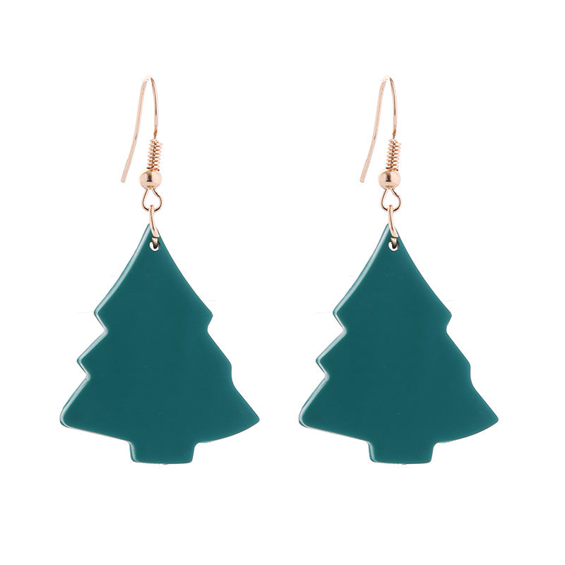 Wholesale Christmas Series Soft Clay Christmas Tree Earrings