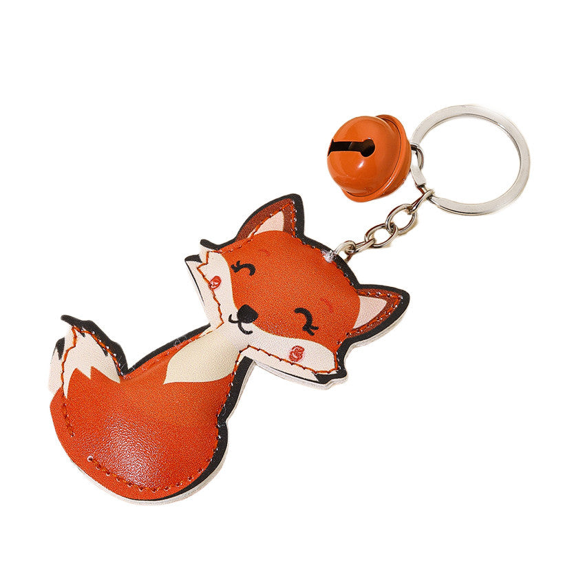 Wholesale Cotton Bell Fox Cartoon Animal Metal Keychain