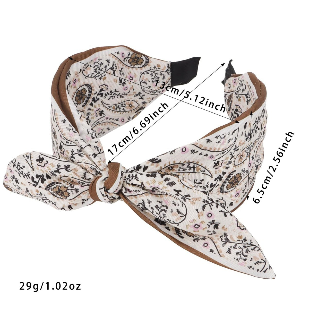 Wholesale cashew satin wide headband