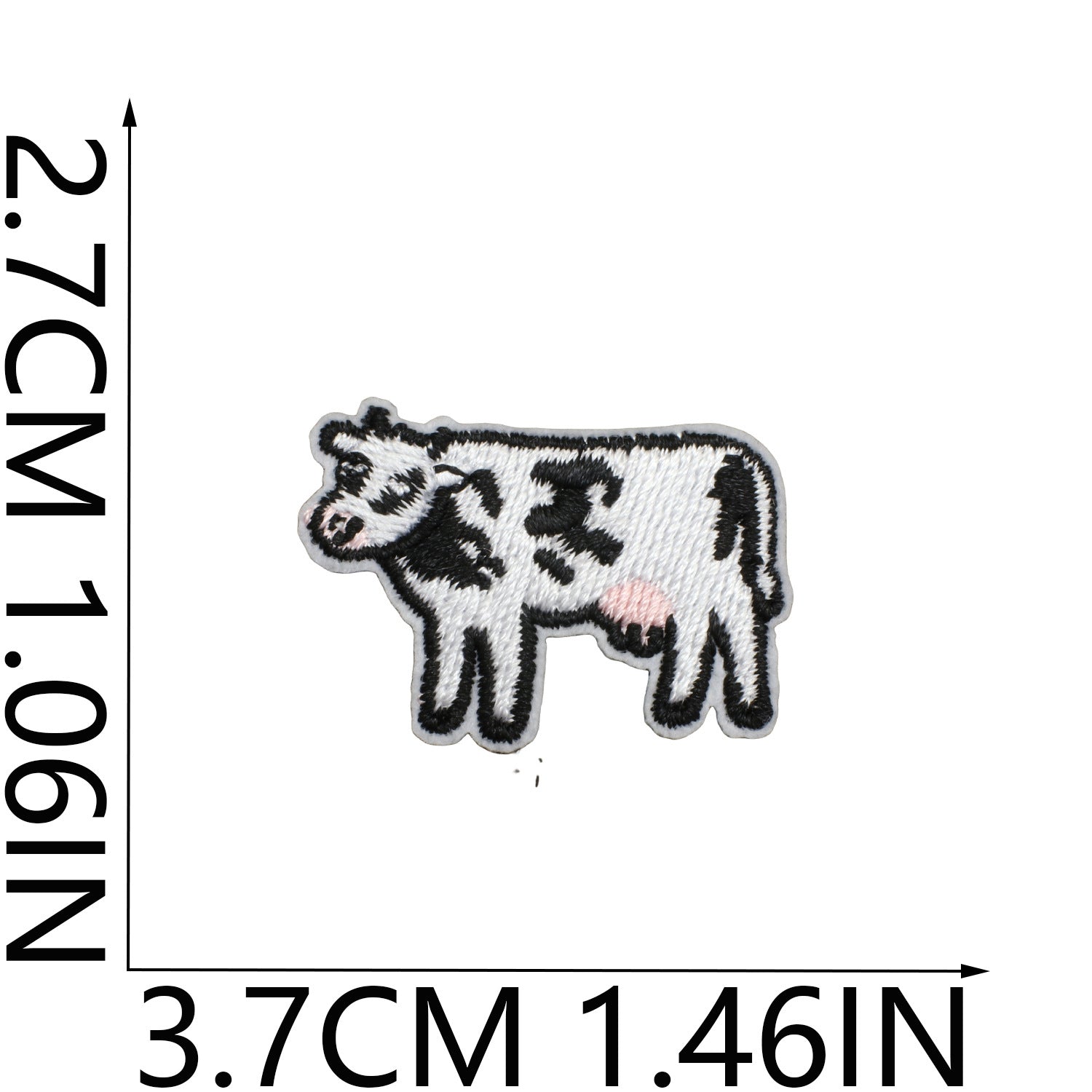 Wholesale Drink Cup Cow And Rice Ball Embroidered Iron On Patch Card Set For Clothing DIY Chic Accessory