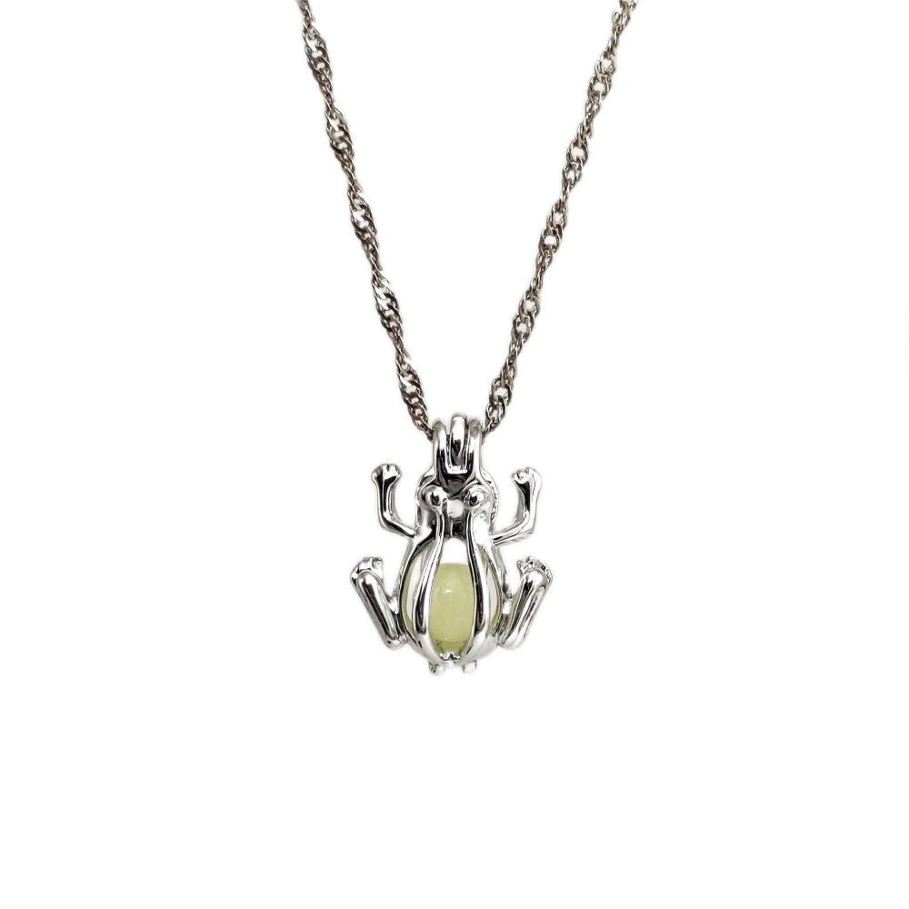 Wholesale Halloween Little Frog Luminous Necklace