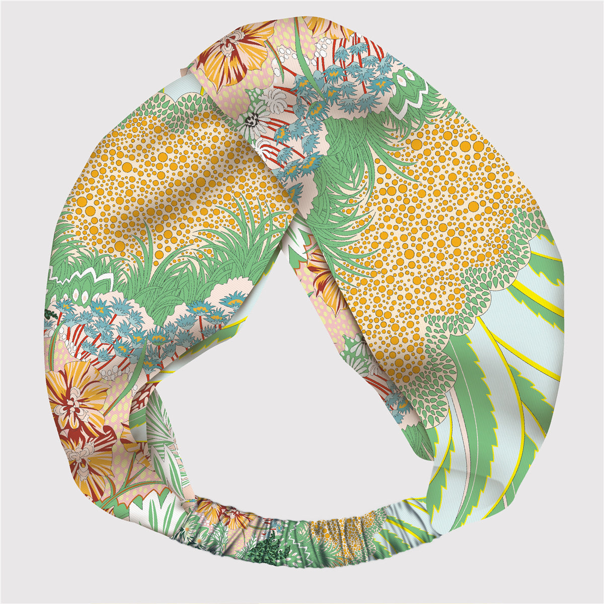 Wholesale silk twill silk adjustable elastic printing hair band