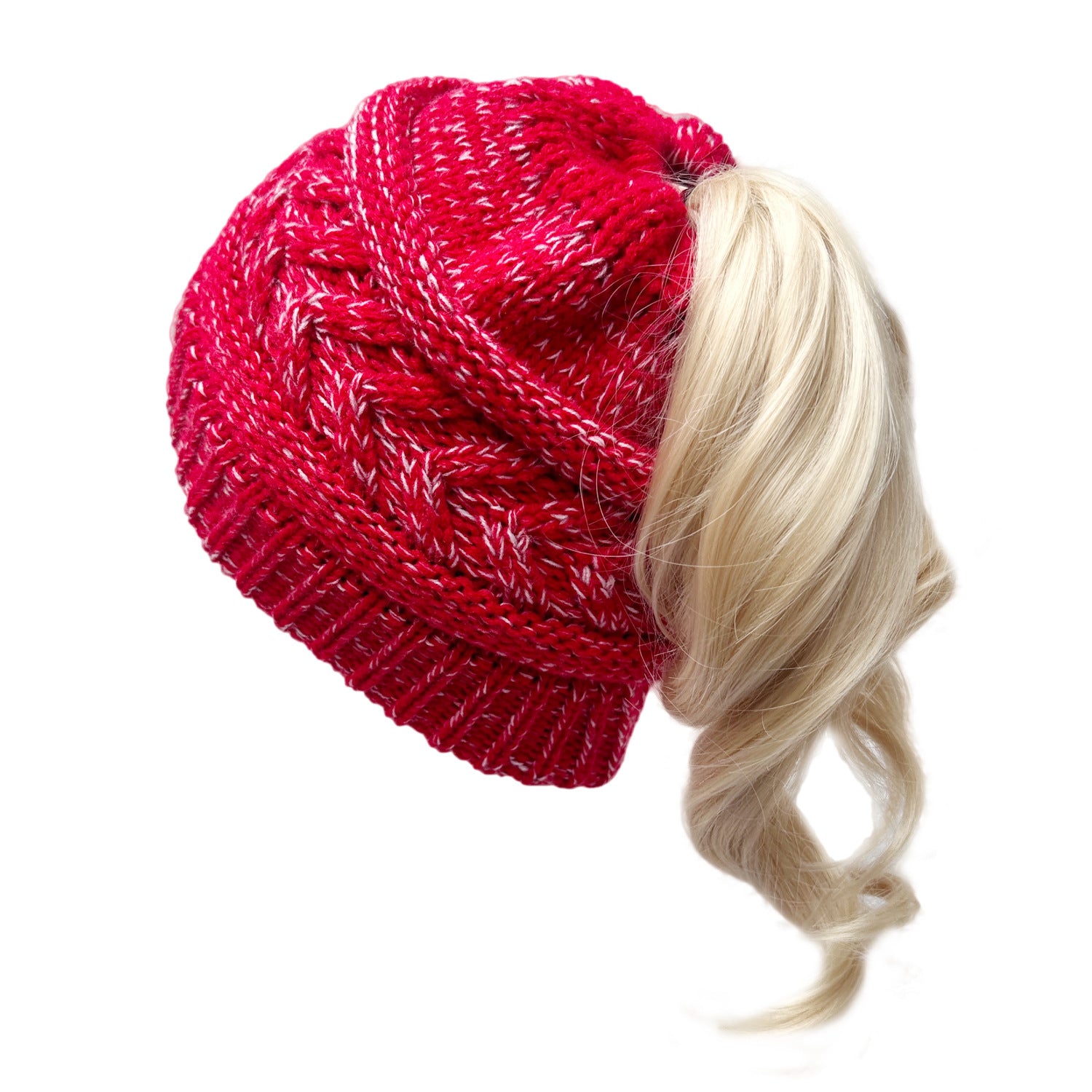 Wholesale Knitted Ponytail Beanie