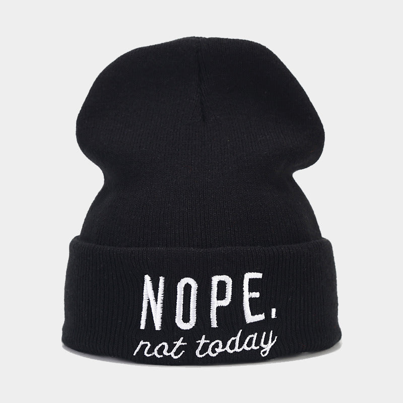 Wholesale Autumn and Winter Letter Embroidery Knitted Beanie