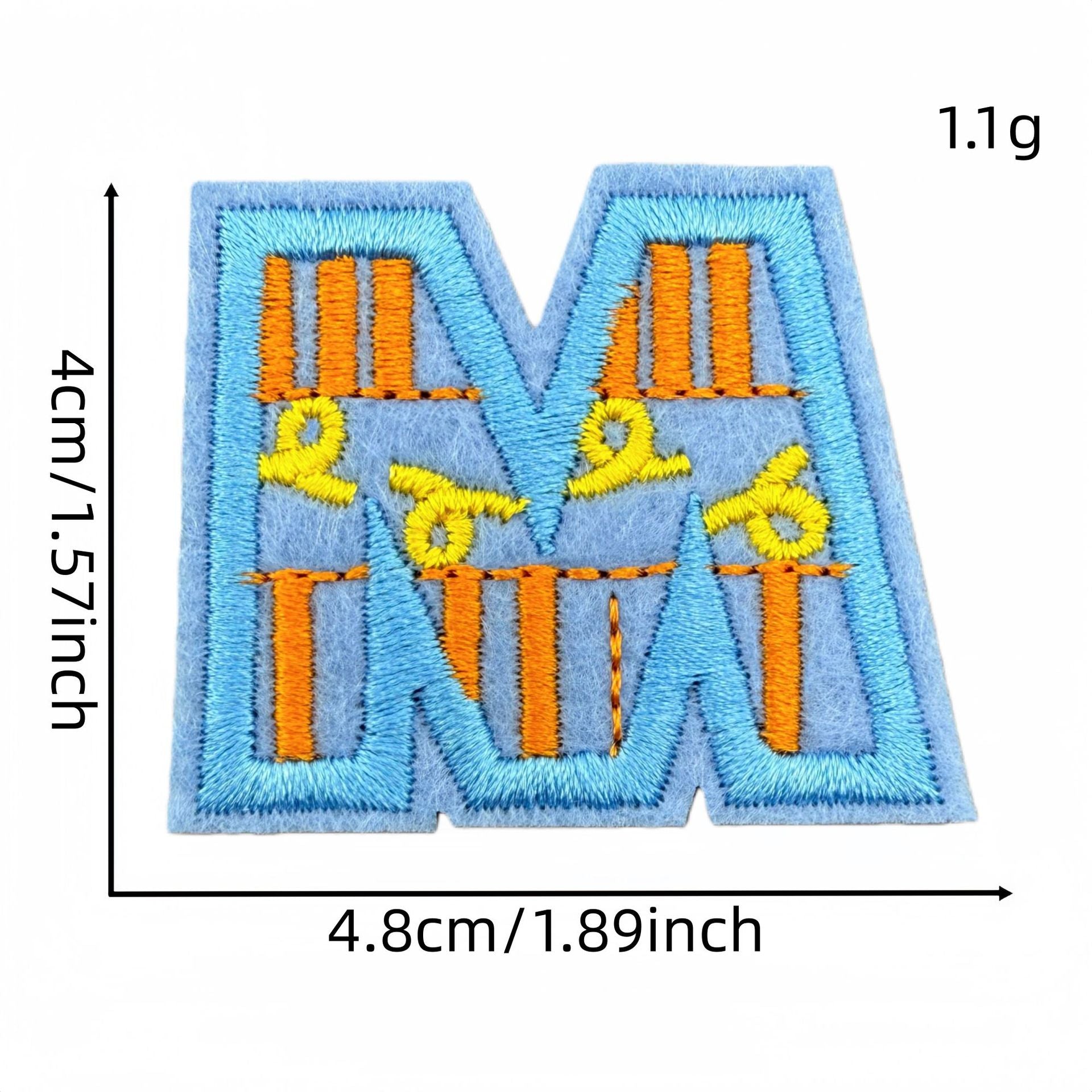 Wholesale Polyester Cartoon Alphabet Embroidery Patches Iron On DIY Clothing Bag Accessory
