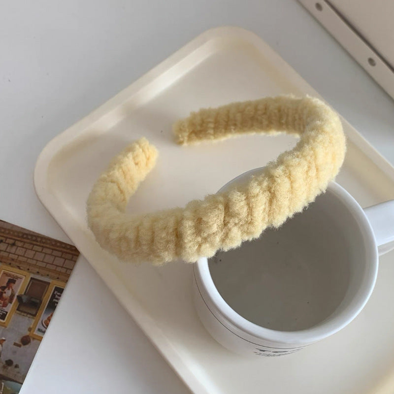 Wholesale Plush Colored Lamb Hair Hoop