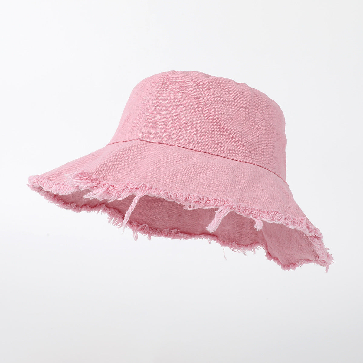 Wholesale Cotton Fur Trimmed Solid Color Fisherman Hats