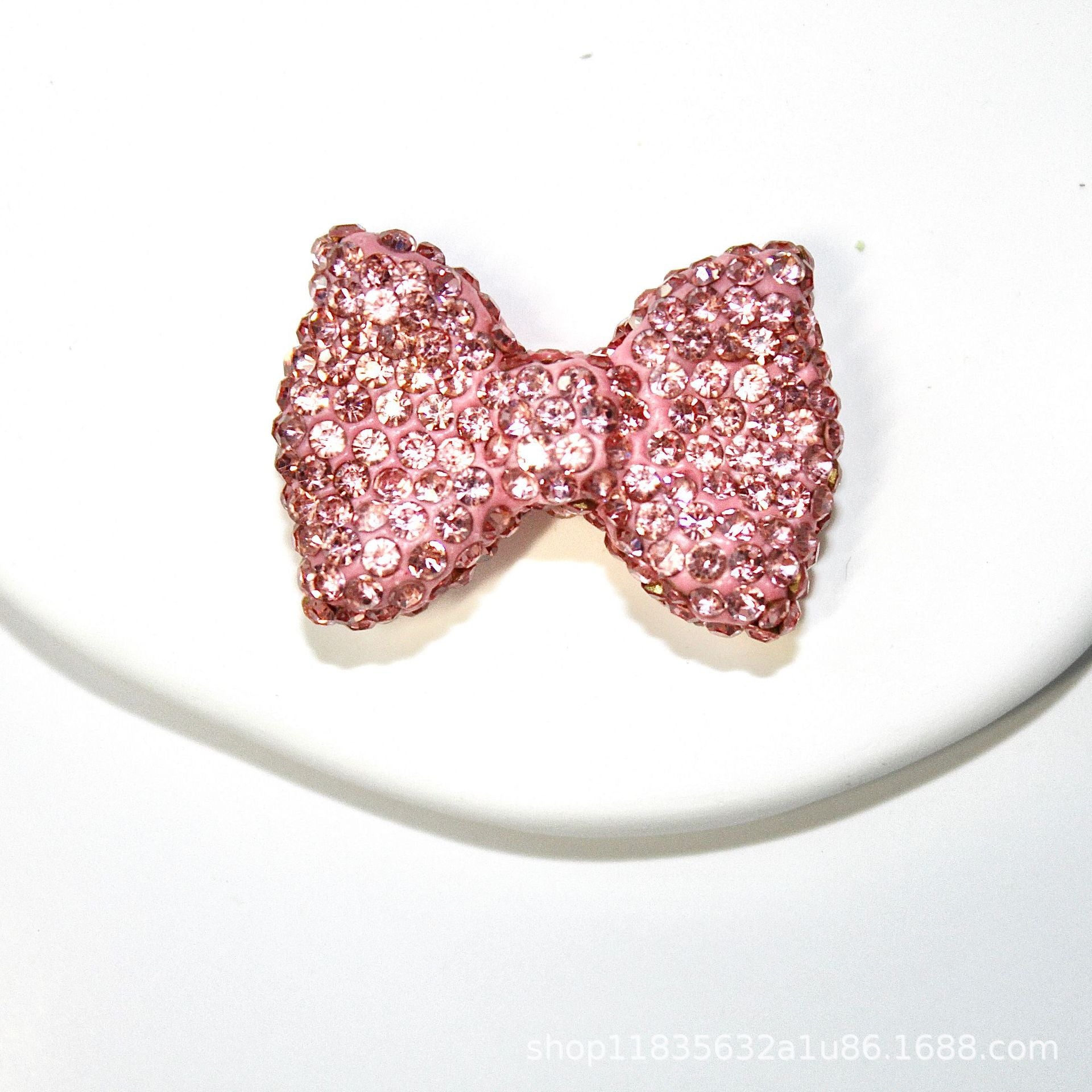 Wholesale 10pcs Two-color sparkling diamond bowknot Crystal Beads