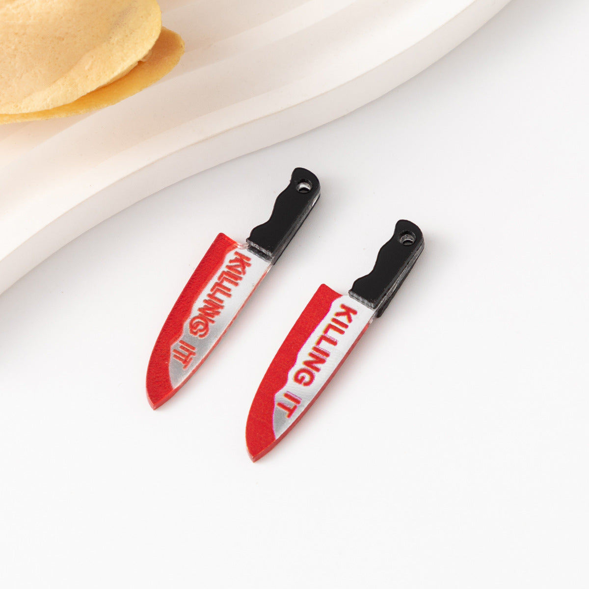 Wholesale  Halloween Acrylic DIY Kitchen Knife Fruit Knife Accessories FlatBack
